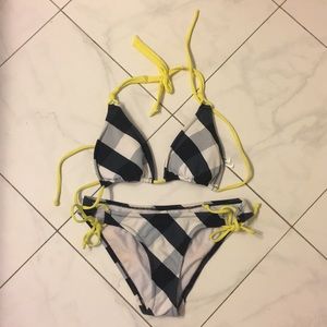 Aeropostale gingham string bikini